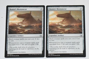 2x BONTU'S MONUMENT Uncommon Artifact AMONKHET MAGIC GATHERING CARD - Picture 1 of 4