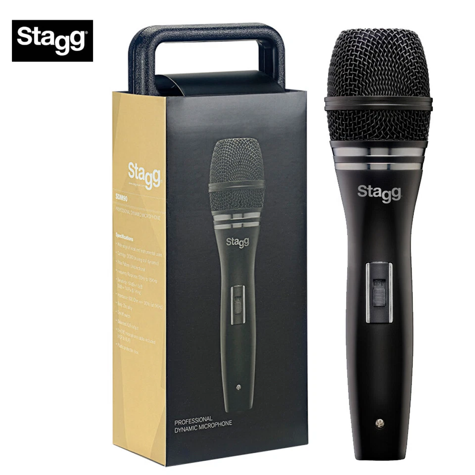 Stagg SDM90 Professional Cardioid Cynamic DC90 Cartridge VOCAL Microphone + Case - Image 1 of 1