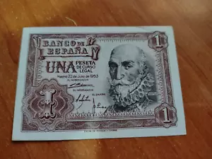 BILLETE ESPAÑA DE 1 Peseta 1953 – Pick 144 .- S/C .- ES EL DE LAS FOTOS.-(ORIGIN - Imagen 1 de 2