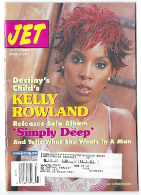 2003 January 20 JET Magazine, Destiny's Child's Kelly Rowland Solo Album - Image 1 of 2