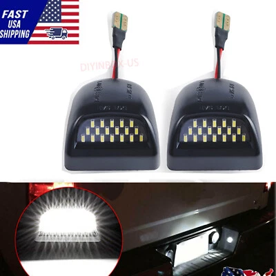 2xLED License Plate Light Assembly For Chevy Silverado GMC Sierra 1500 2500 3500 - Изображение 1 из 4