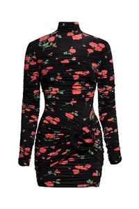 NEW H&M HM h m MAGDA BUTRYM Rose Appliqué High Neck Dress mock small s - Picture 1 of 1
