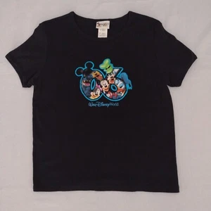 Disney Mickey Mouse Shirt Mädchen XL 2006 schwarz Goofy Stitch Grafik T-Shirt b5 - Bild 1 von 9