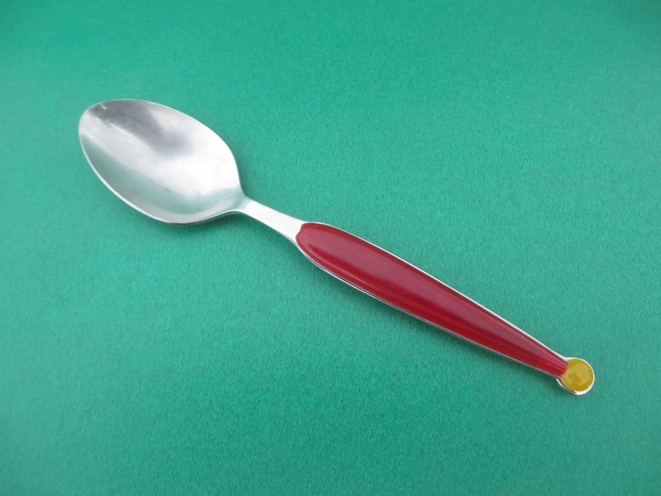 WMF Besteck Fantasia rot/gelb Cromargan 1 Teelöffel , Kaffeelöffel 15,7 cm - Bild 1 von 1