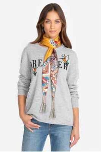 Johnny Was Sasha Yellow Multi-Color Boho Silk Square Tassel Scarf - NEW - Picture 1 of 6