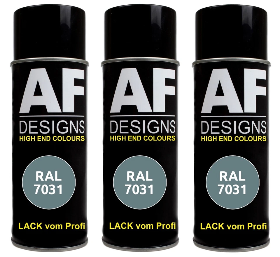3x RAL Lackspray Buntlack Sprühdose Spraydose RAL7031 BLAUGRAU glänzend matt - Bild 1 von 1