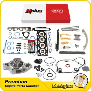 Head Gasket Set Timing Chain Kit Water Pump Oiler Bolts Fit 07-08 Chevrolet 2.2L - Bild 1 von 12