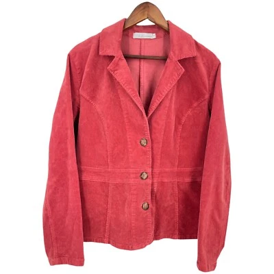 Abrigo Blazer Informal Pana 3 Botones CORTADO-SUELTO Para Mujer Talla Mediana Hecho en EE. UU. Foto 1 de 4