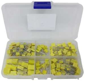 0.1uf, 0.01uf, 0.001uf, 100pf, 1uF, Yellow Box MKT Polyester Film Capacitor A... - Picture 1 of 3