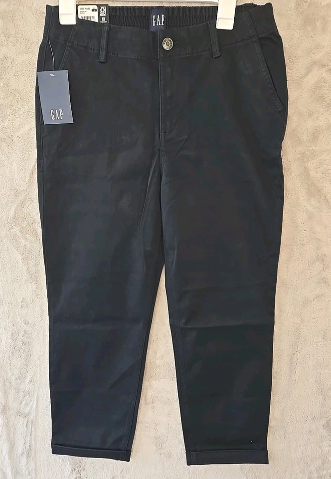 Gap Women's Buttom Cuff Casual Classic Twill Pant Size 8