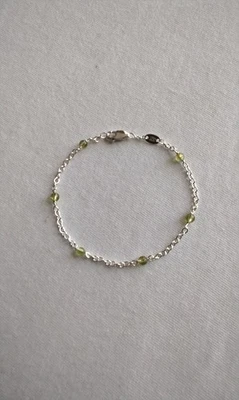Sterling Silver and Peridot Bracelet - Image 1 of 4