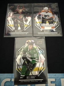 2022-23 UD Allure Black Rainbow Farabee, Stutzle, Robertson - Picture 1 of 7