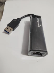 Amazon Basics USB 3.0 to 10/100/1000 Gigabit Ethernet Internet Adapter, Black - Picture 1 of 3