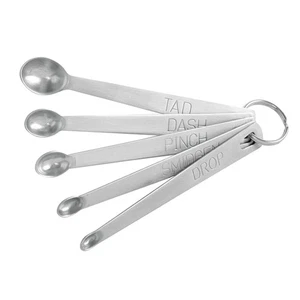 Juego de 5 cucharas medidoras de cocina de acero inoxidable - Imagen 1 de 12