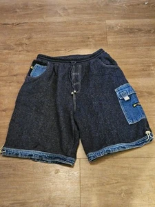 PJ MARK Y2K 90s Speech On Streetwear Men’s Shorts Fleece Denim Cargo pockets 3X - Picture 1 of 18