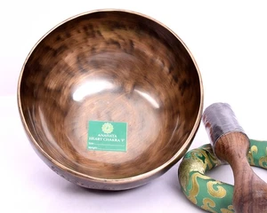 8 Inches Full Moon Singing Bowl F Note – Heart Chakra Healing Tibetan Sound Bowl - Picture 1 of 6