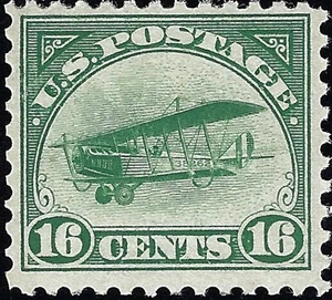 US Scott #C2 MNH OG XF 16 Cent 1918 Air Mail Stamp CV 120.00 - Picture 1 of 2