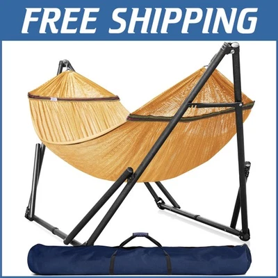 Universal Double Hammock with Stand - 600 lbs Capacity for Effortless Relaxation - Image 1 of 4