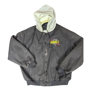 DeWalt Tools Fishing Team Snap Button Canvas Jacket Quilted Hooded Swingster USA - Picture 1 of 17