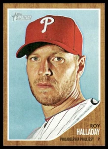 Roy Halladay 2011 Topps Heritage #453 impresión corta casi nuevo - Imagen 1 de 2
