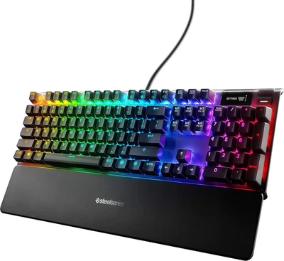 Steelseries KB-00010 Apex 7 Mechanical Gaming Keyboard, Oled Smart Display, Red - Image 1 of 2