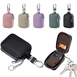 Bolso de cuero con cremallera para mujer Llavero Cartera Mini Bolso para llaves Bluetooth Bolso para auriculares - Imagen 1 de 19