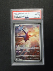 2024 POKEMON Latios Surging Sparks 203/191 Illustration Rare PSA NM-MT 8 - Picture 1 of 2