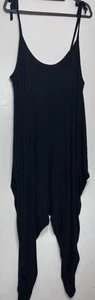 YOURS Black Jersey Draped Harem Style Jumpsuit Dungarees Size UK 22 24 - Picture 1 of 6