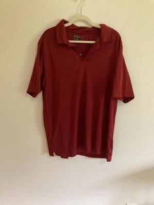 Мужская красная бордовая рубашка-поло Bolle размер XXL короткий рукав - Изображение 1 из 4