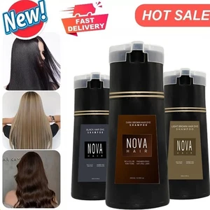 Nova Hair Dye Shampoo, Nova Hair Instant Dye Shampoo,Hair Color Shampoo for Hair - Picture 1 of 24