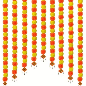 Pooja Diwali Fiesta Pooja Marigold Flowers​​  ​​Home Door Hanging​​ - Picture 1 of 15