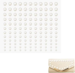 Pearl Stickers, 330 Pcs Flat Back Face Pearl Hair Pearls Stick on Pearl Self-Adh - Picture 1 of 7