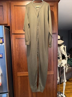 Pijama Cabela's Abotonado Una Pieza XL Alto Con Botón Trasero Solapa Verde Foto 1 de 4