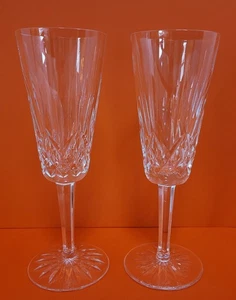 2 Bicchieri Waterford Crystal LISMORE Champagne Flauto 7 1/4" Irlanda - Foto 1 di 3