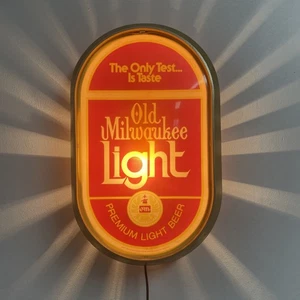 ORIGINAL VINTAGE RETRO Bar Cage Display Light Lamp Beer Old Milwaukee Mancave - Foto 1 di 10