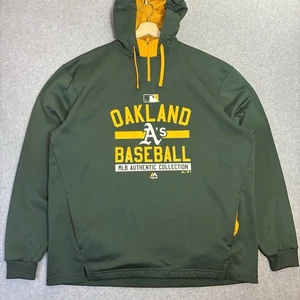 Majestic Oakland A’s MLB Auténtica Colección Verde Sudadera con Capucha XL - Imagen 1 de 6