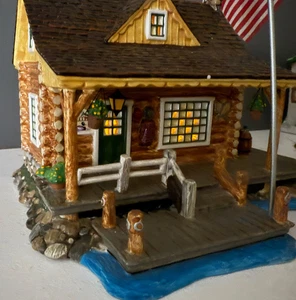 DEPT 56 Grandpap’s Cabin Original Snow Village #55369 Weekend At The Lake Series - Bild 1 von 19