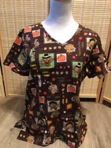 Thanksgiving Peeling Top Cartoon Türkei Medium M ScrubStar braun H43 - Bild 1 von 10