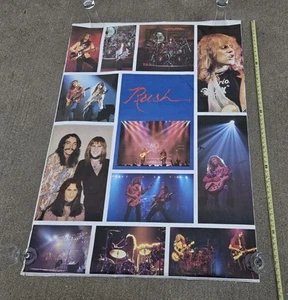 VTG Rush collage large Poster 1980 rock 42" x58" Original GEDDY LEE NEIL PEART - Picture 1 of 11