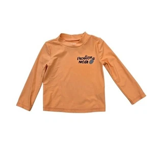 Carter's Peach "Vacation Mode" Long Sleeve Rash Guard 2T - Picture 1 of 4