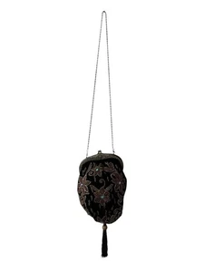 Vintage Butler & Wilson Evening Bag Beaded Floral Design Tasselled Chain Handle - Picture 1 of 7