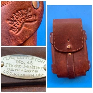 Col. Littleton n. Fondina telefono portafoglio pelle 46 passanti cintura made in USA ๐บ๐ธ - Foto 1 di 9