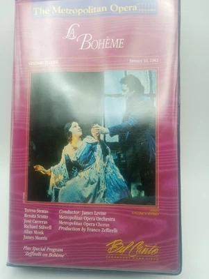 La Boheme (VHS, 1985) The Metropolitan Opera 1982 live production Puccini  - Image 1 of 4