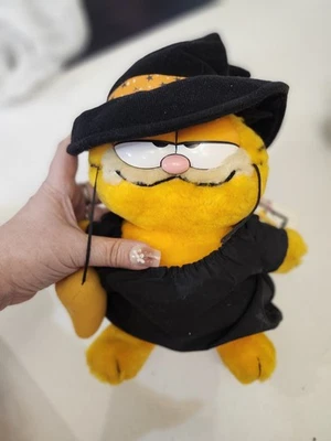 Vintage 1988 Dakin Garfield Halloween Witchy Poo Plush 10th Birthday 10" W/tags - Image 1 of 4