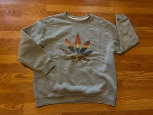 Sweatshirt Men XL Marijuana Weed Pot Leaf Rainbow Autumn Fall Crewneck Cannabis - Bild 1 von 8