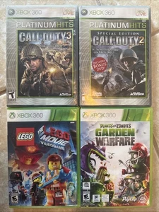 Pacchetto 4 giochi Xbox 360 Call of Duty 2 e 3 Lego Movie Completo Piante V Zombie - Foto 1 di 5