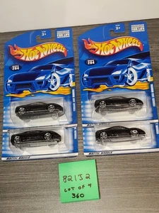 Lot of 4 2001 Hot Wheels Ferrari 360 Modena Black PR5 #204 1:64 Diecast Cars - Picture 1 of 11