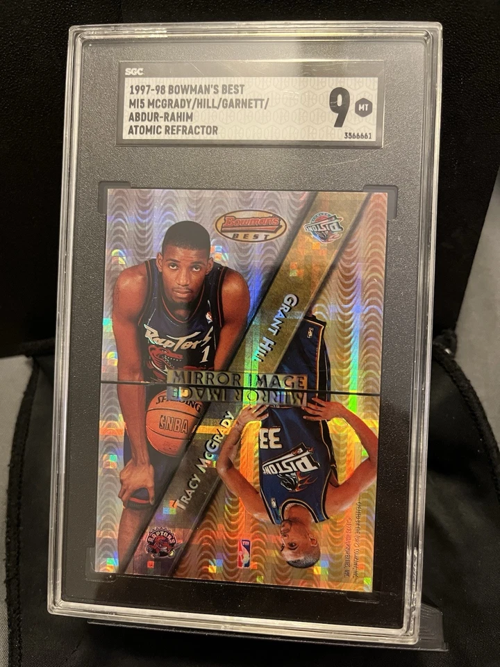 1997 Tracy Mcgrady Garnett Mirror Atomic Bowmans Best Refractor Rc Rookie Sgc 9 - Image 1 of 2