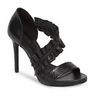 Michael Kors Bella Women's Black Ruffle Sandal Sz 9.5M N3080*