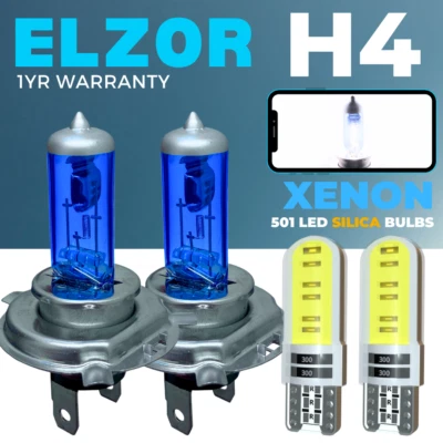 H4 Headlight Xenon Bulbs 472 High Low Beam 100w Hid Car Van White Led Side Light - Image 1 of 4